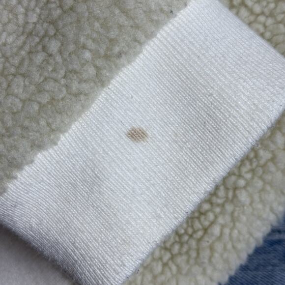 Levi's Jacket Womens Medium Ex-Boyfriend Sherpa‎ Trucker Denim Jean Coat $89 OOS - Picture 7 of 16